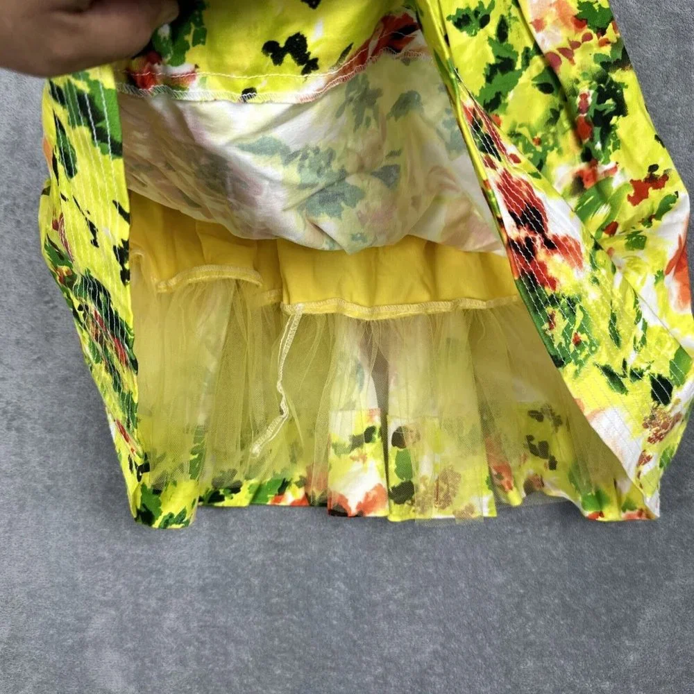 Xoxo‎ Women's Size 5/6 Summer Floral Tulle Spaghetti Straps Dress Multicolor